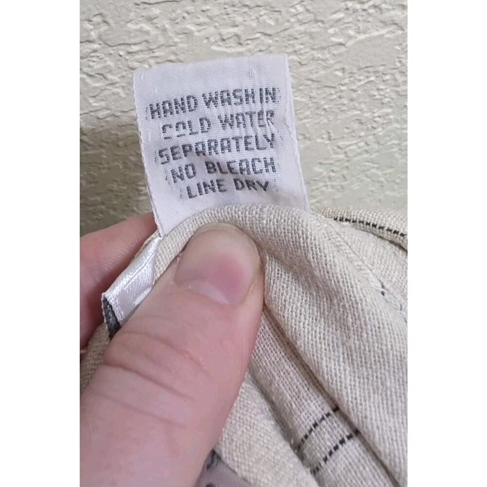 Paris Sport Club Women's Button Down Tank Linen And Cotton Blend Plaid - Picture 8 of 8